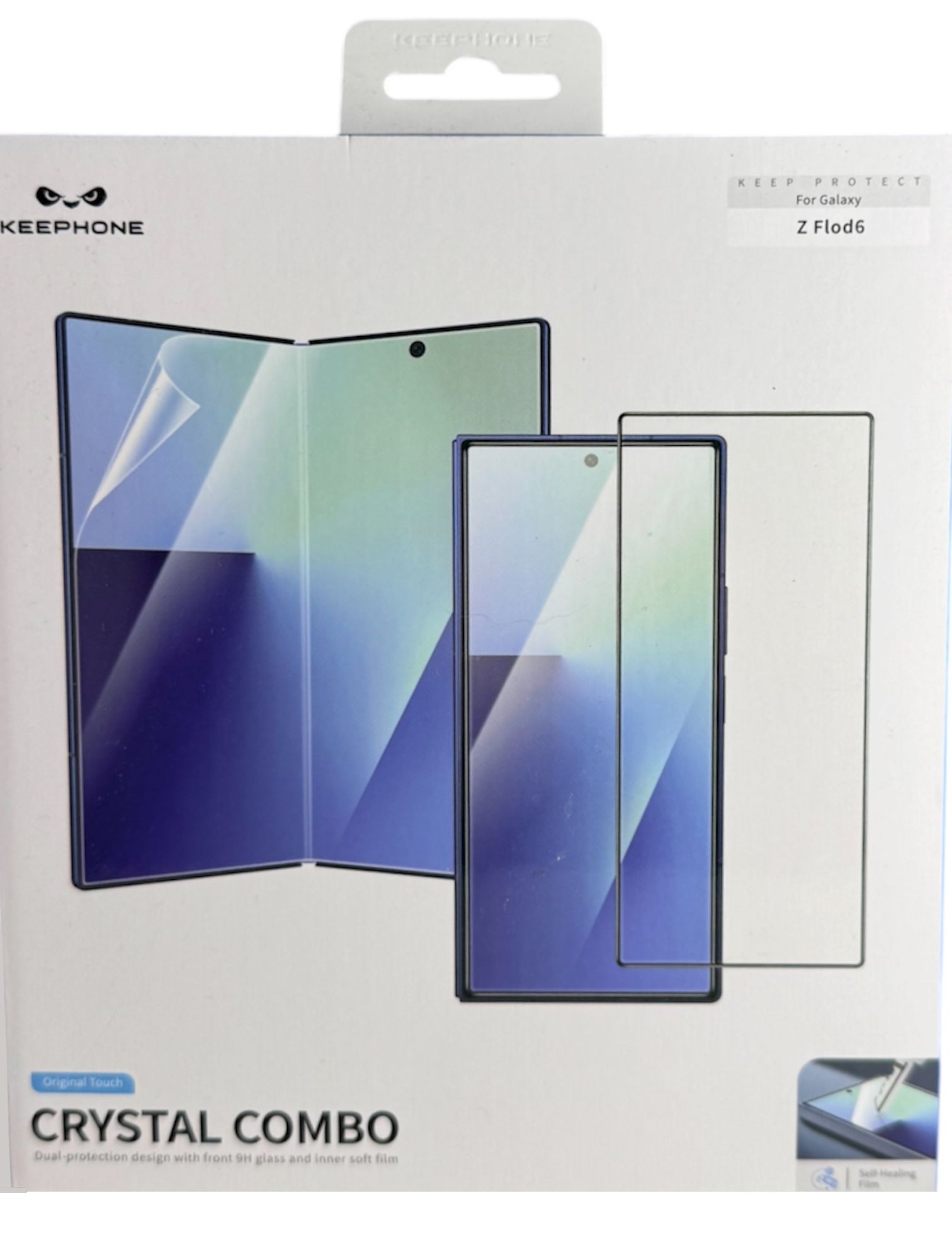 KEPHONE CRISTAL COMBO Комплект защиты экранов Z Fold6, Защитное стекло (внешний экран) + защитная плёнка (внутренний экран), полноэкранное, безрамочное