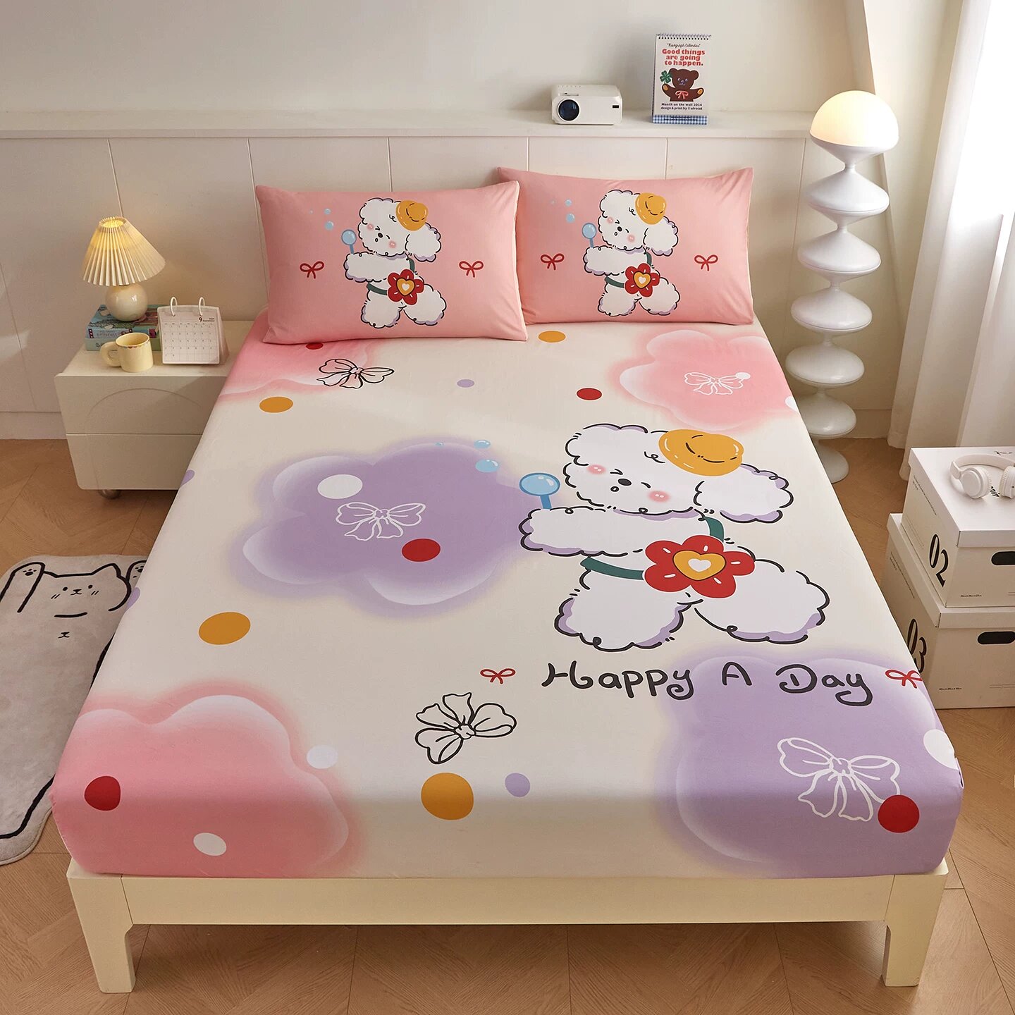 Пододеяльник Floral Teddy 120x200 см, подходит для матрасов 5-22 см, 100% хлопок, все сезоны
