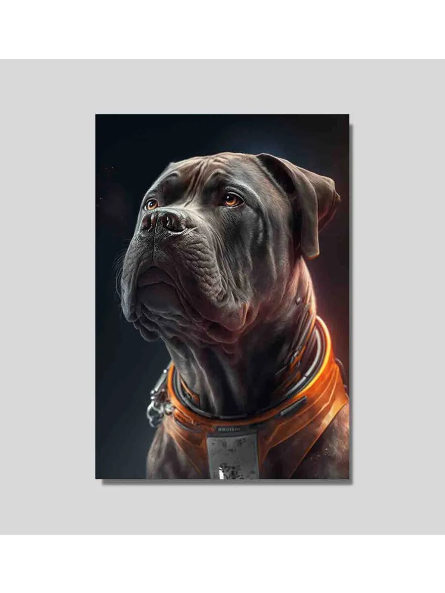 Собака-космонавт Кане Корсо 3, Плакат 30x42см