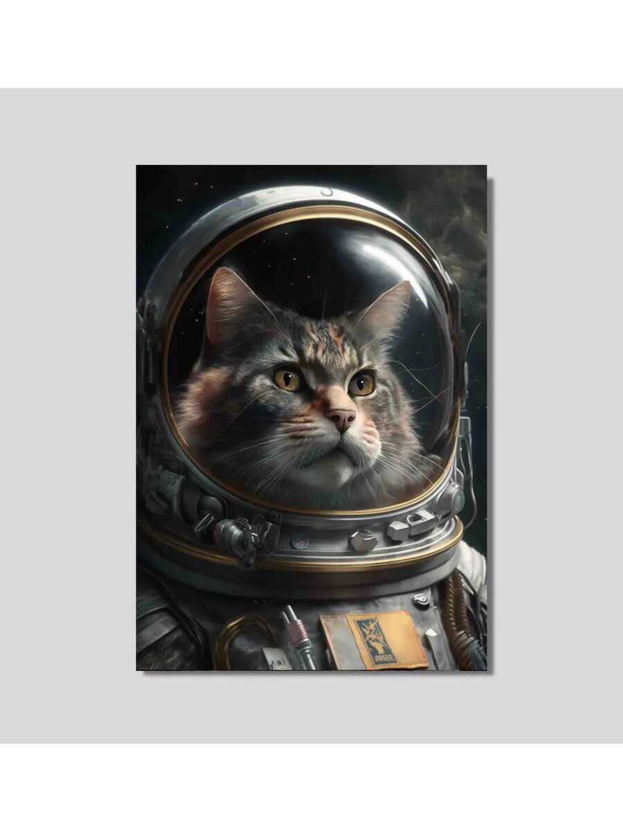 Космонавт Мэнский кот 2, Плакат 30x42см