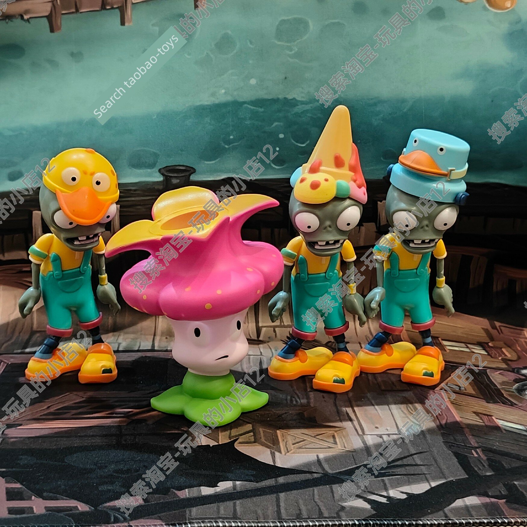 Игрушка Лазерная Корона Цветка с Детским Зомби Тройкой для Игры Растения против Зомби, Набор для Детей
