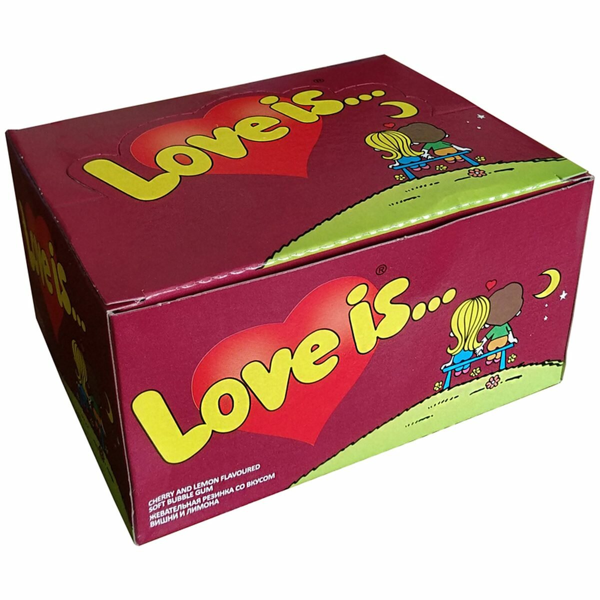 Жевательная резинка Love is, вишня-лимон (39603), 100шт.