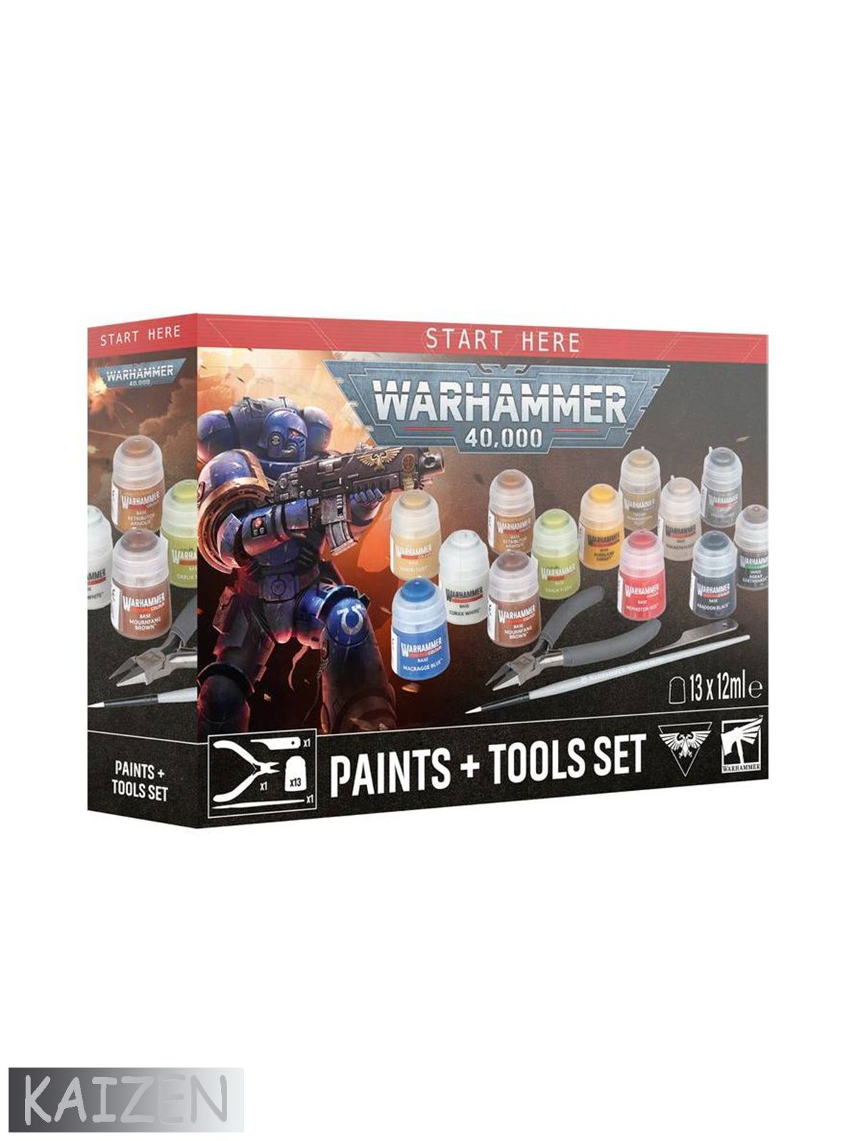 Миниатюры Warhammer 40000 Space Marines Paint + Tools set 11 Edition