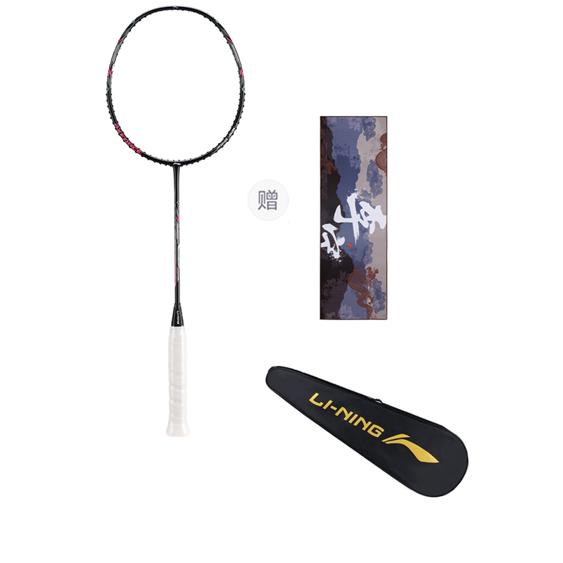 Бадминтонная ракетка унисекс Li Ning Thunder Mini Cannon Full Carbon, натянутая, 4UG5, черная