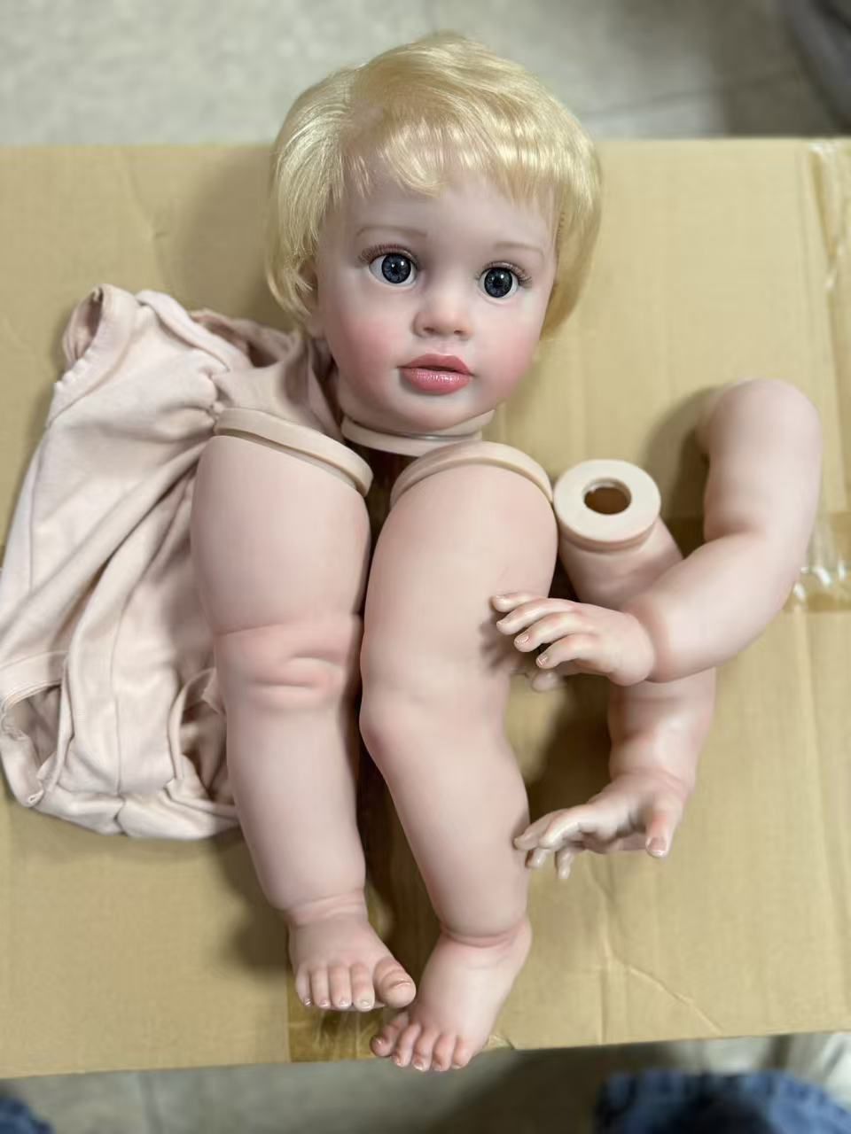 Набор для создания куклы-реборн 25 дюйма 65 см Reborn Pippa c золотые волосы, Reborn doll kit
