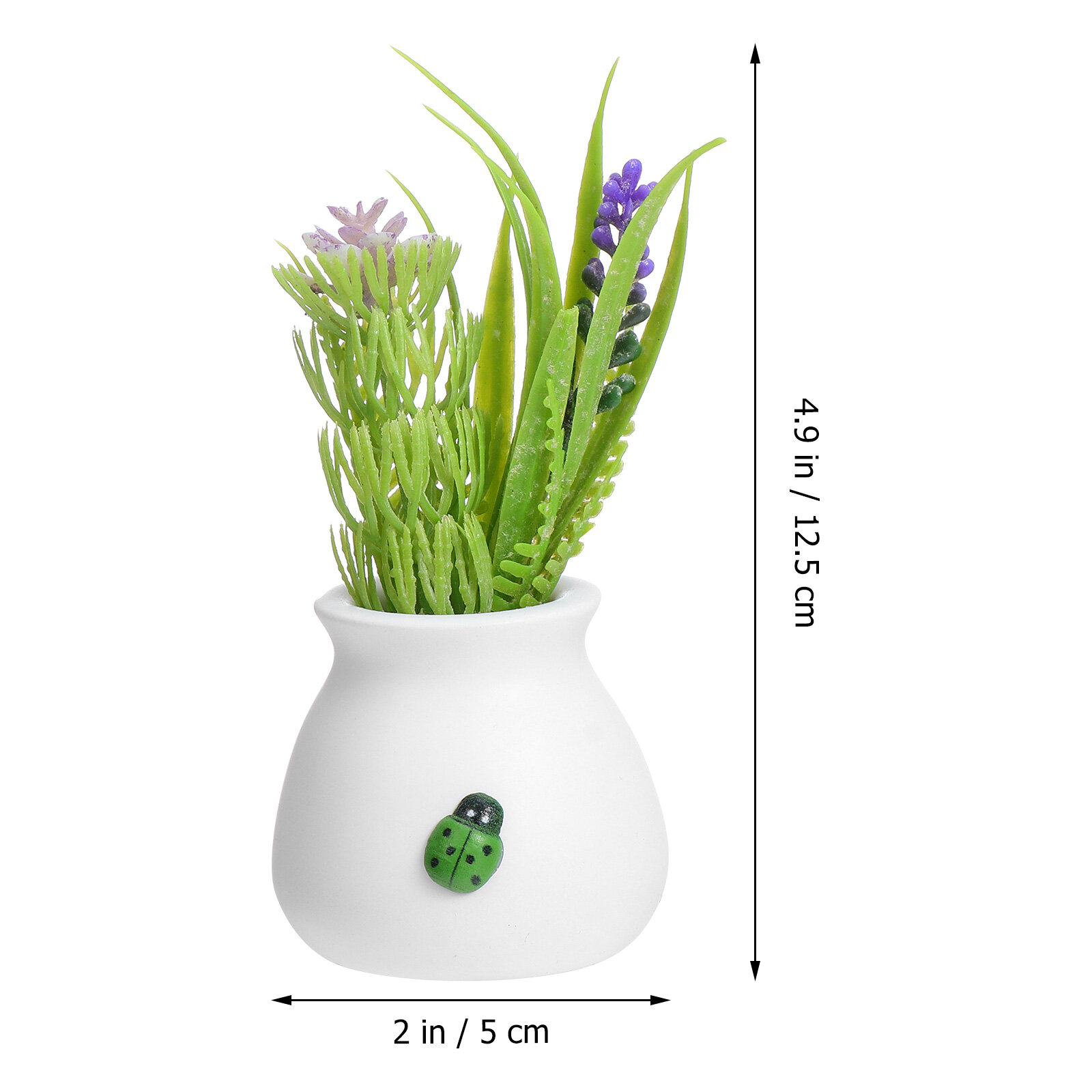 Украшение в виде faux plants, prakticheskiy элемент интерьера для подоконника или письменного стола, размер 12.5x5 см