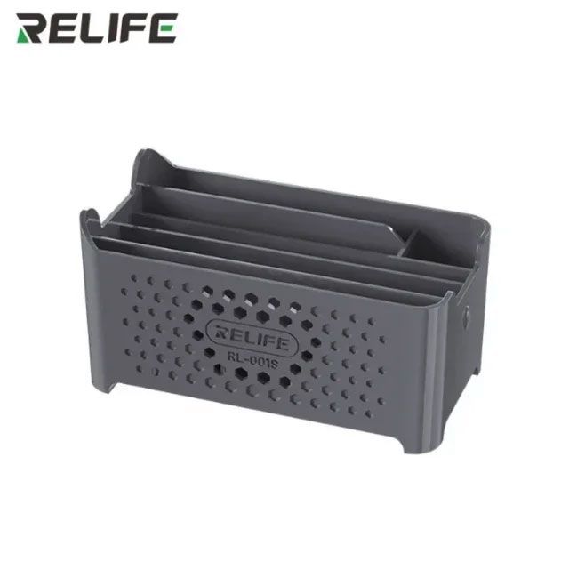Контейнер для хранения трафаретов BGA RL-001S, 13×7×5,7 см, серый, 4 слота, пластик