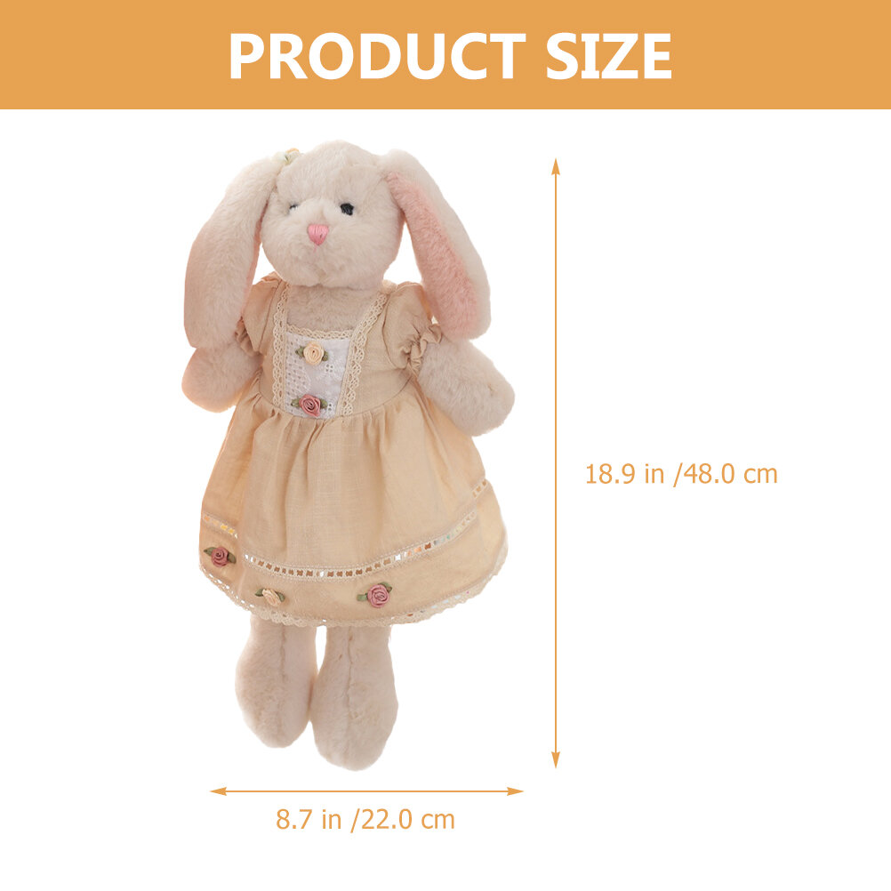 Мягкая Игрушка В Форме Кролика Белого Цвета 48X22X18Cm Подарок Для Детей Девочек И Мальчиков
