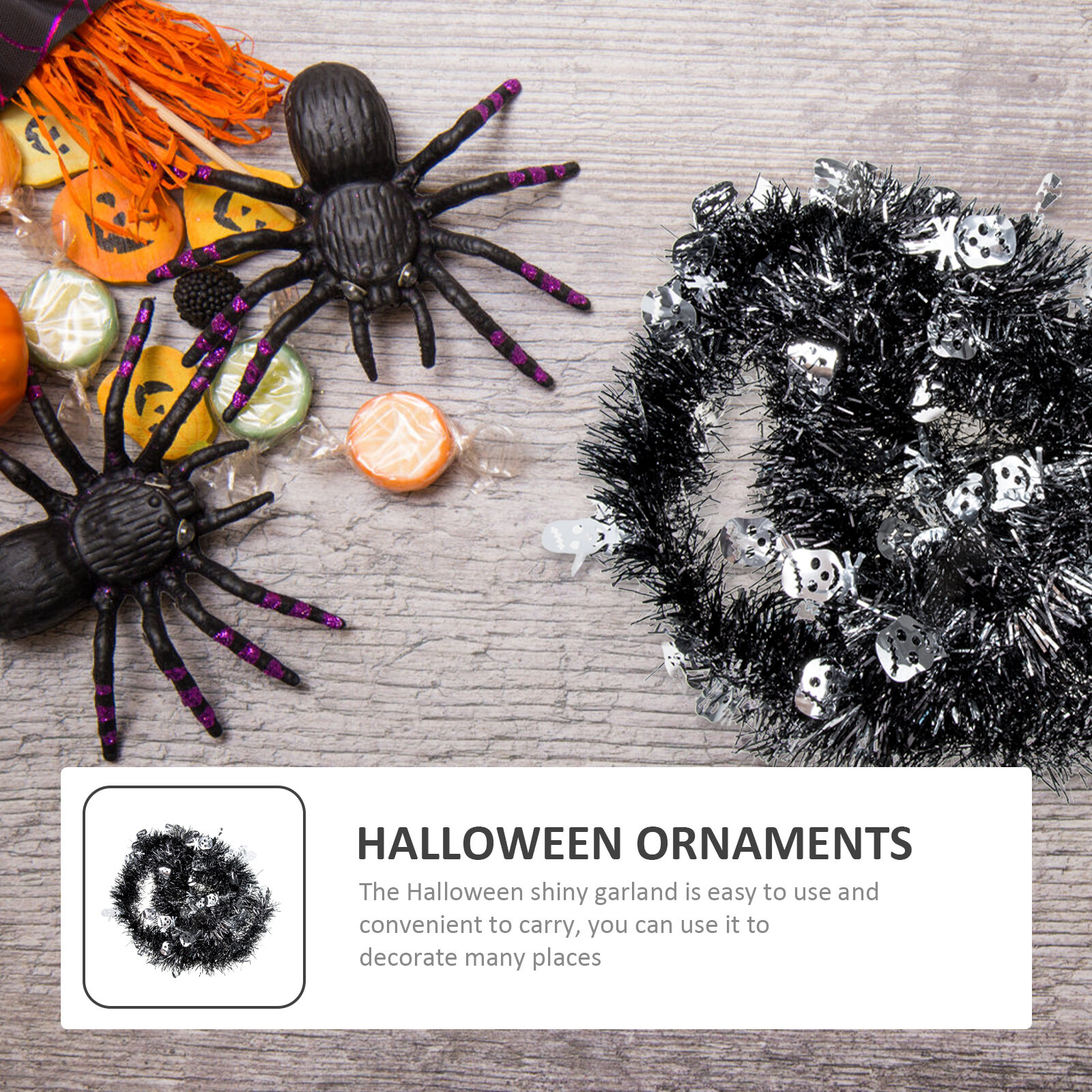 3 Шт Изделия Из Металлического Декора Для Украшения Halloween Гирлянды 200x7Cm