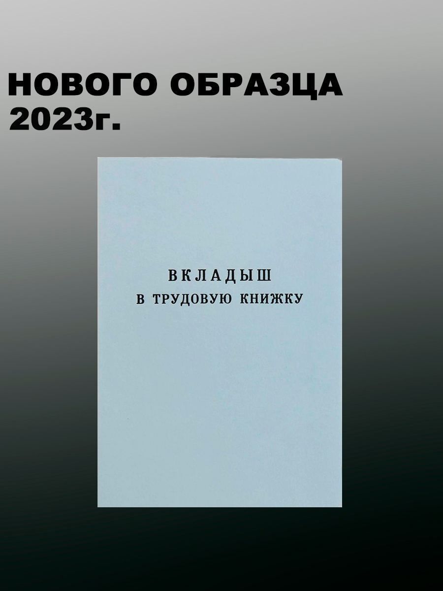 Бланк Бухгалтерский Вкладыш в трудовую книжку серия BT-III, 2023 год