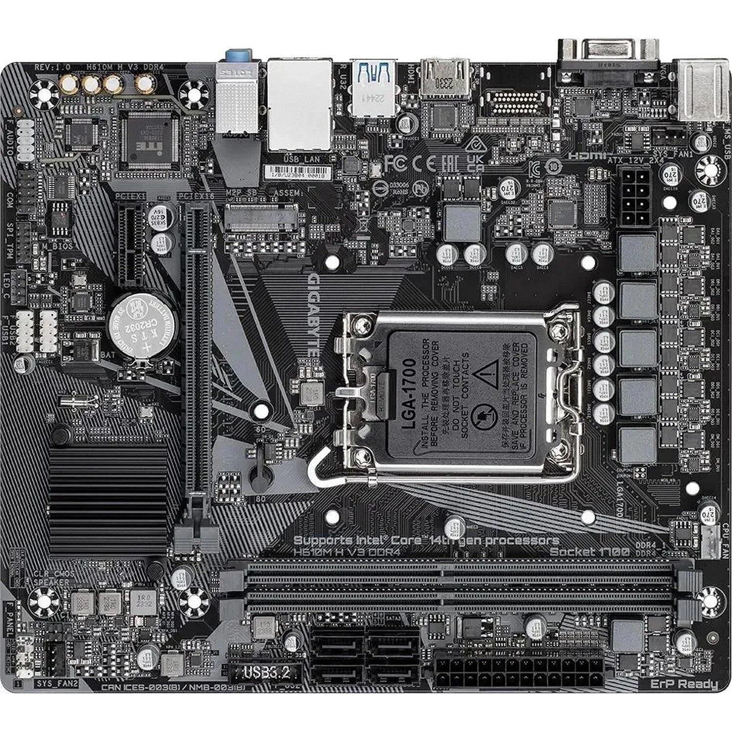 Gigabyte Материнская плата Gigabyte H610M H V3 DDR4