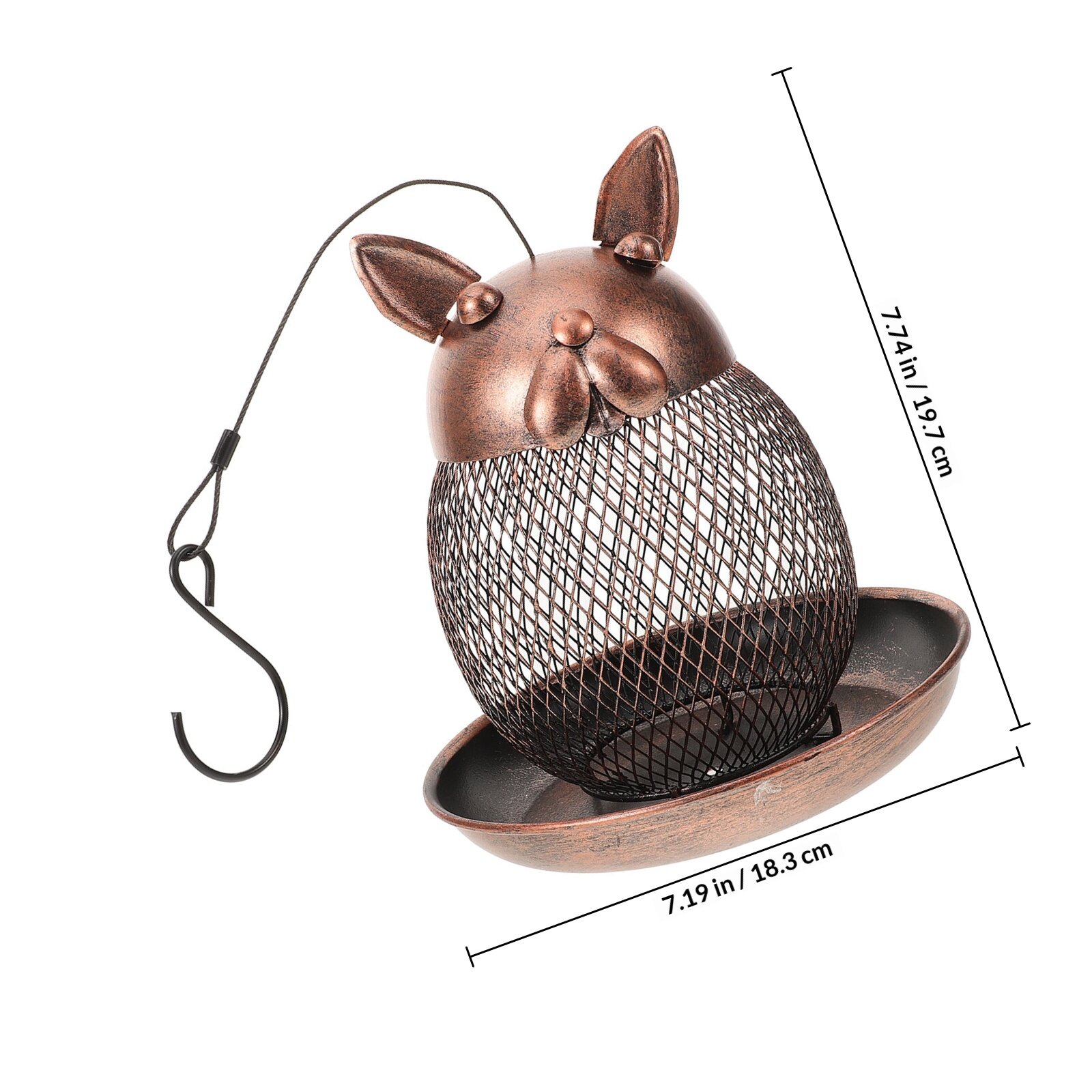 Кормушка Для Птиц На Подвесе Цвет Кофе Размер 19.70X18.30X18.30Cm