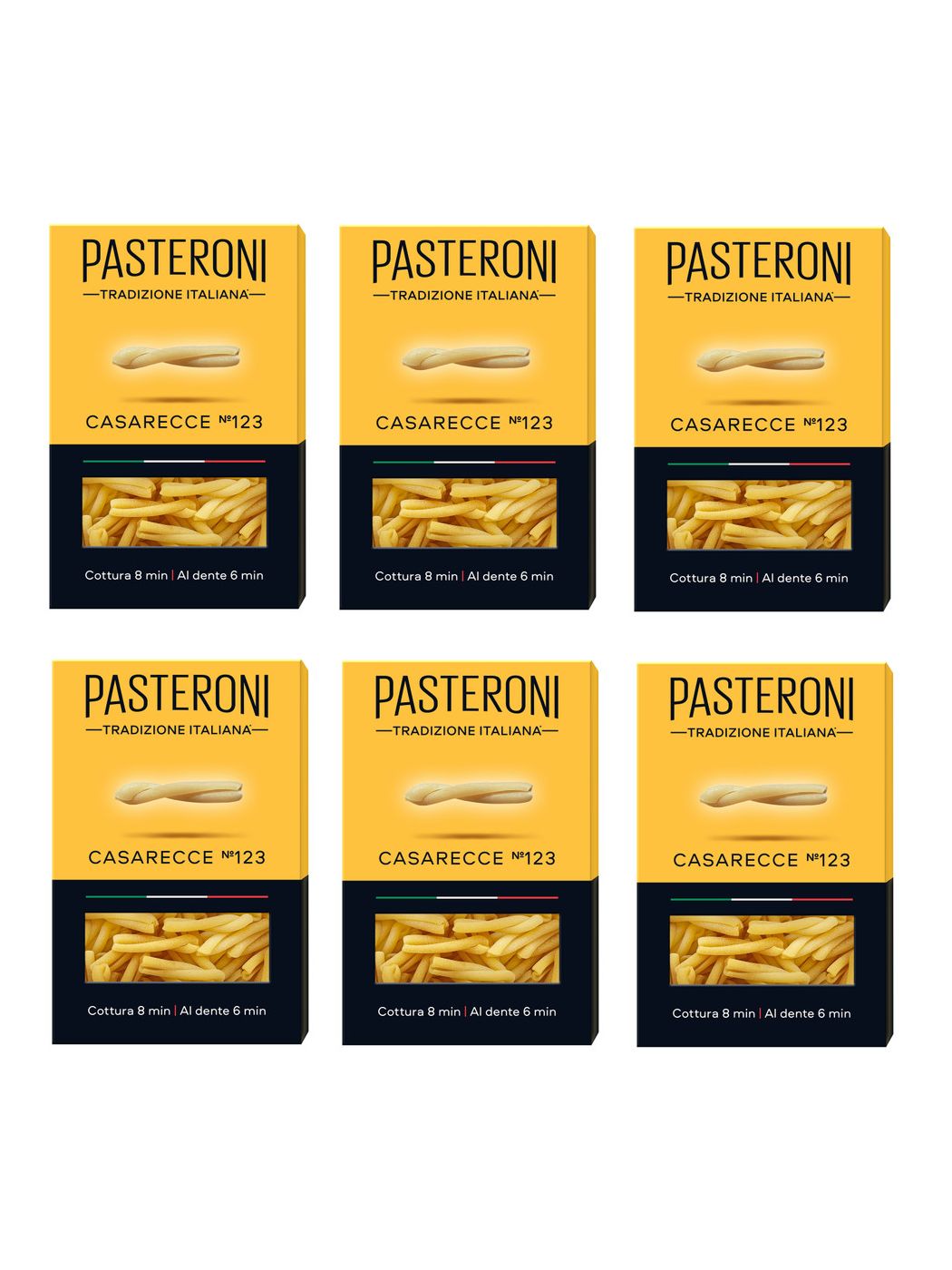 Pasteroni Макароны вьюнки Casarecce №123, 400 гр, 6 шт