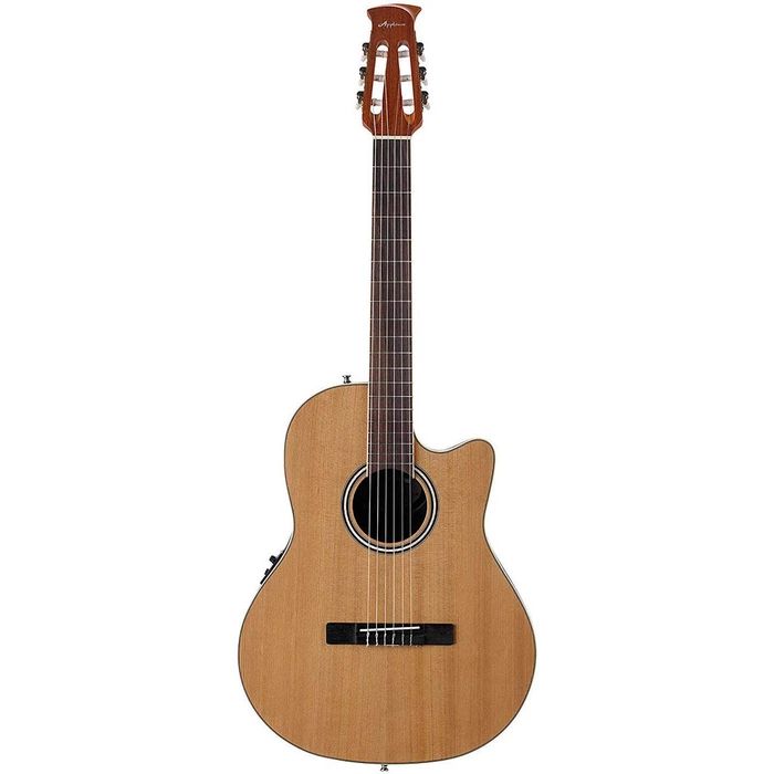 Ovation APPLAUSE AB24CII-CED Balladeer Mid Cutaway Nylon Natural Satin Электроакустическая гитара
