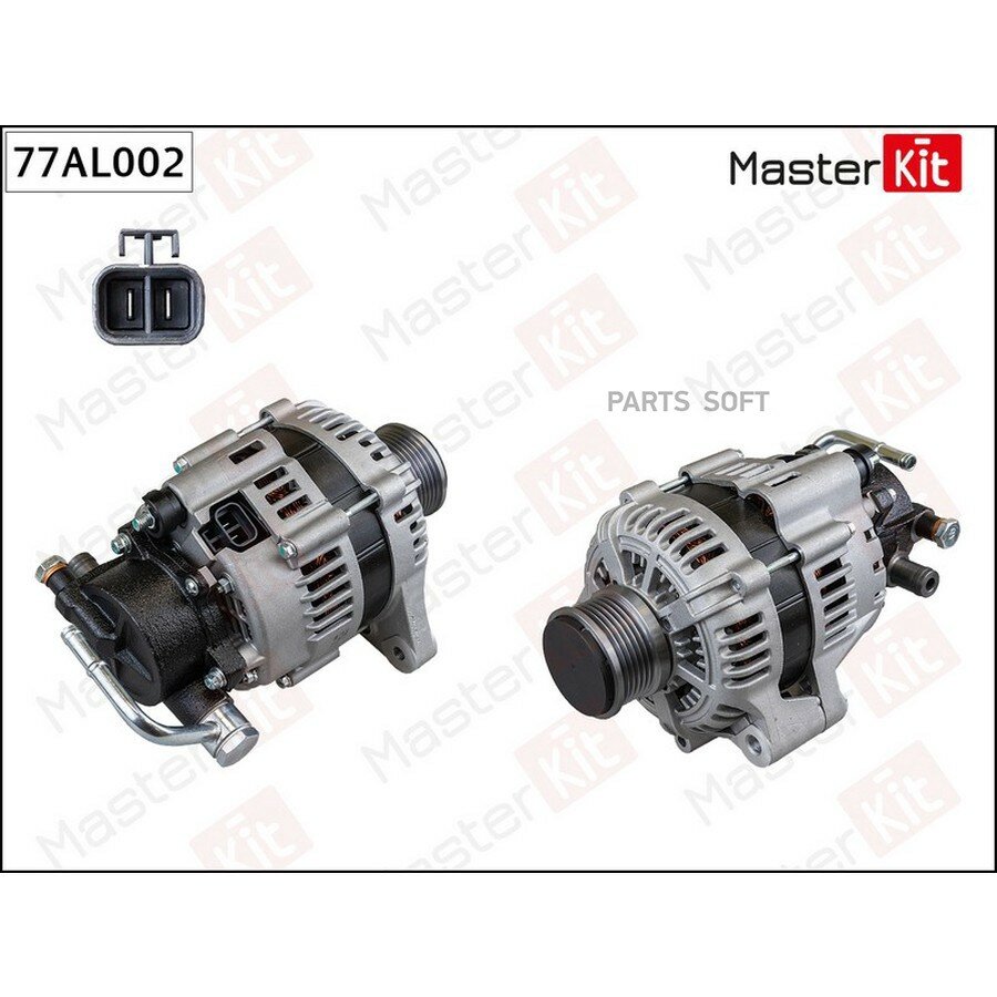 Генератор HYUNDAI SANTA FE, KIA SORENTO 01-06 (14V 120A) Masterkit от официального дистрибьютора, MASTERKIT, артикул 77AL002