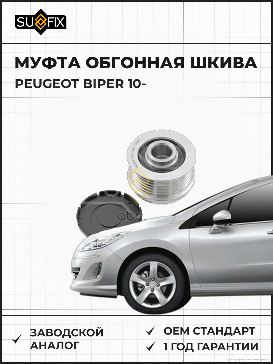 Муфта обгонная шкива SUFIX FP1061 Пежо BIPER PEUGEOT BIPER 2010