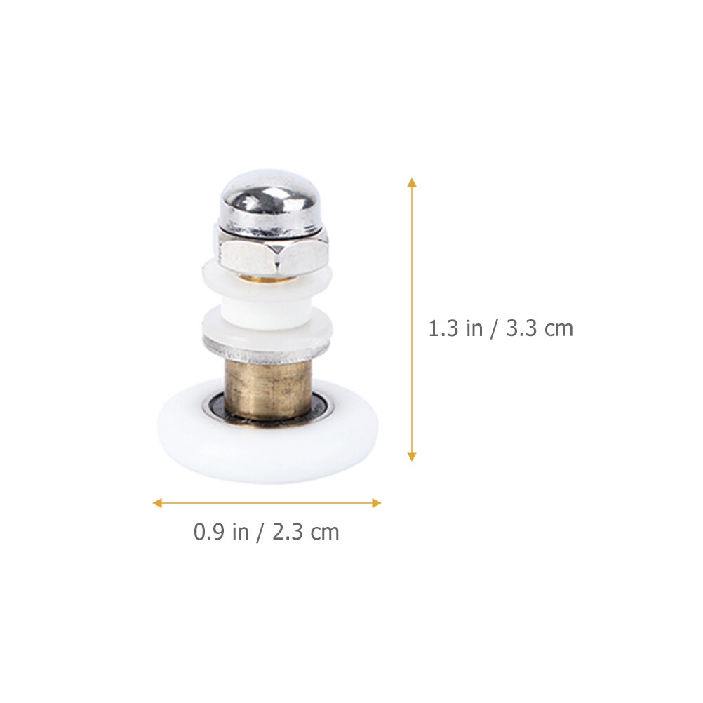 4 Штуки Замена Колеса Для Скользящих Дверей Ванны Размер 3.3X2.3X2.3Cm