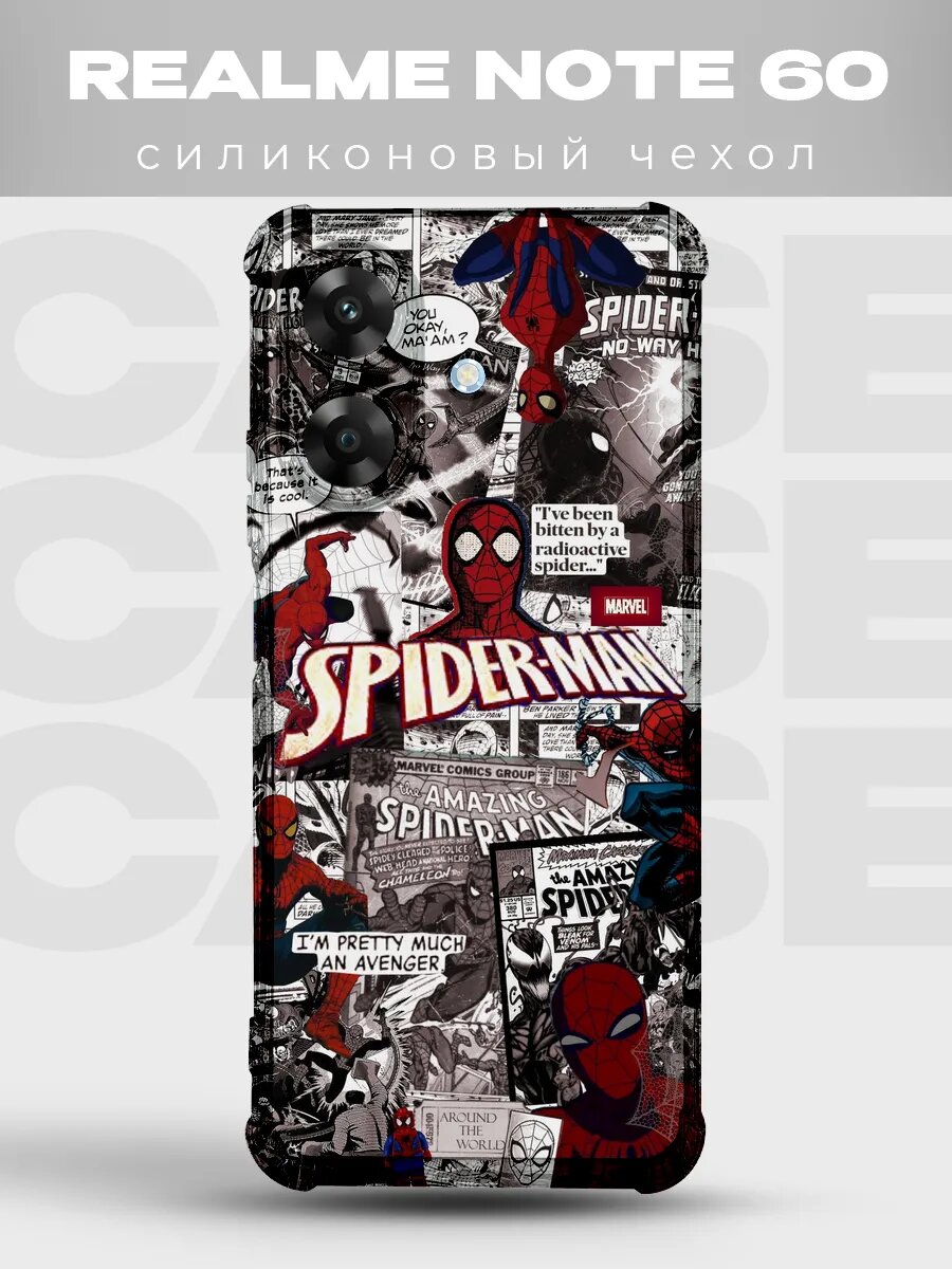 Чехол на Realme Note 60/60X Человек-паук spider man человек