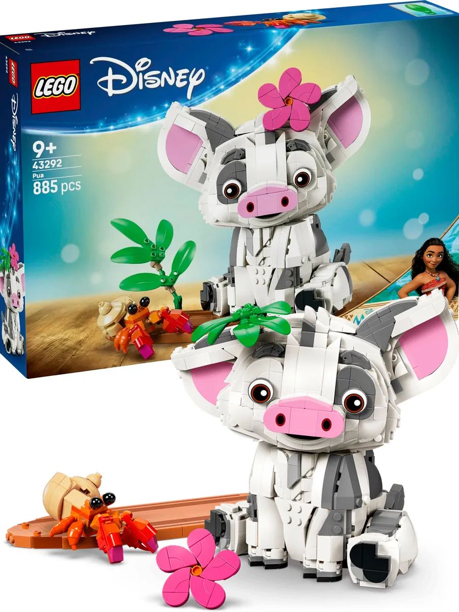 Конструктор LEGO Disney 43292 Моана — Пуа, 885 деталей, для детей от 9 лет