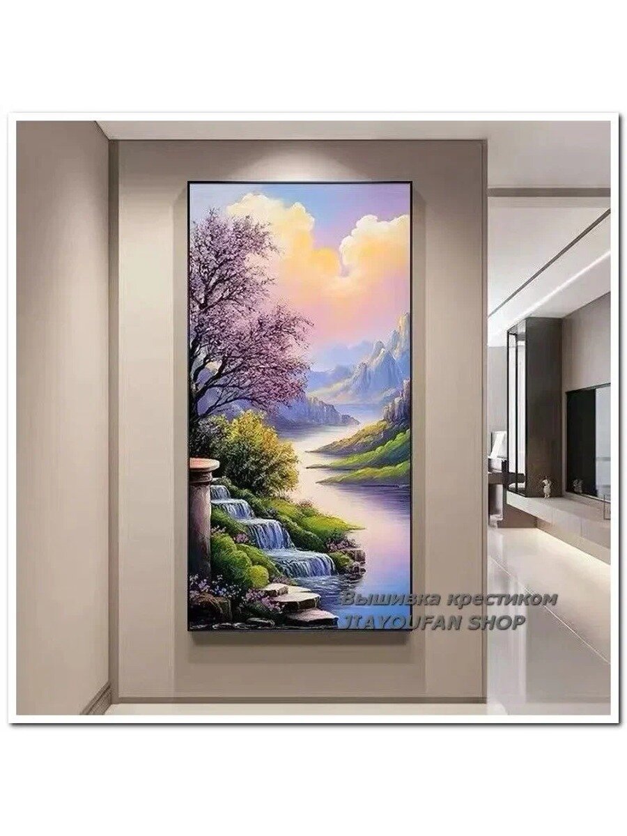 Набор для вышивания крестом, 11 Канiteй (11CT), канва 60x110 см, готовая вышивка 50x100 см