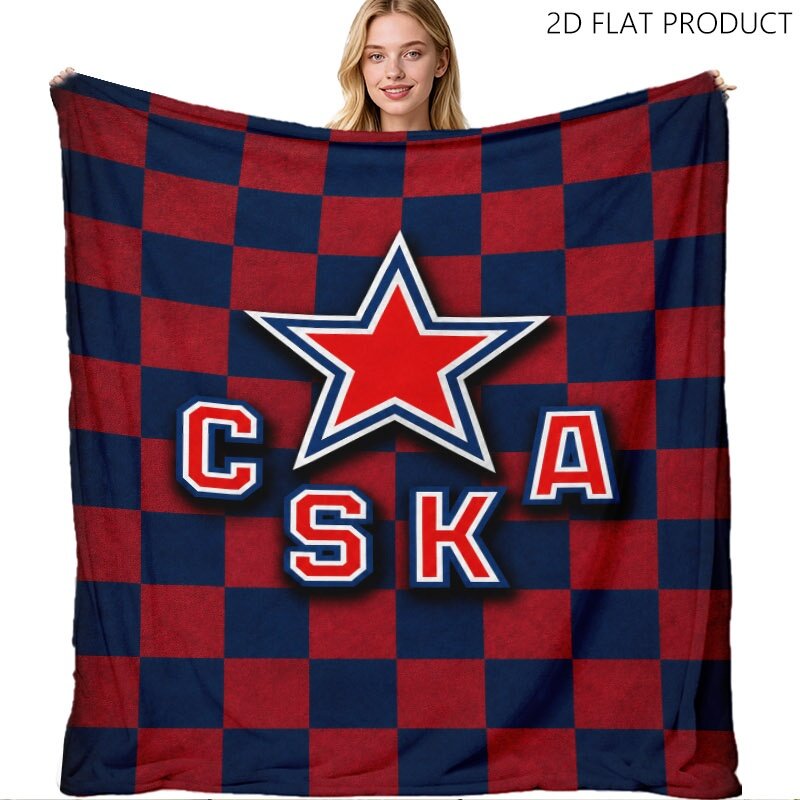 ЦСКА Москва плед из флиса с кашемиром