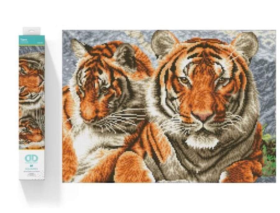 Мозаика Diamond Dotz Тигры, разноцветный, 59,5x45 см
