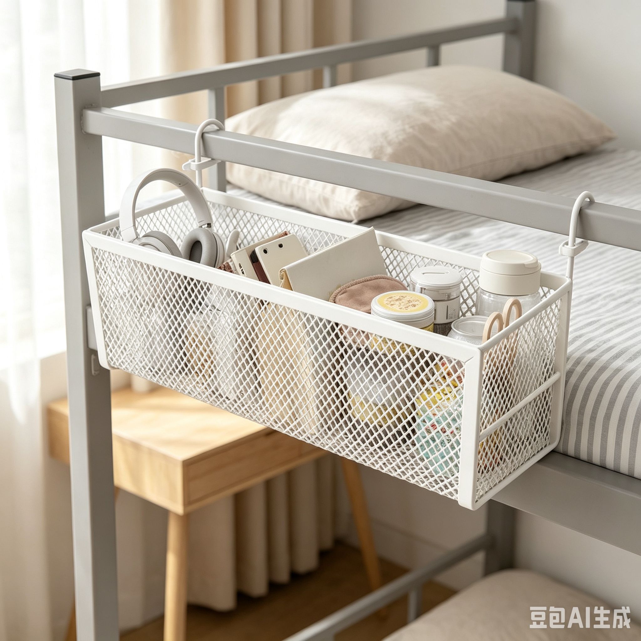 Коробка для хранения металлическая слоновая кость 36x15x13 см, 1 шт, Железный контейнер, Для организации пространства