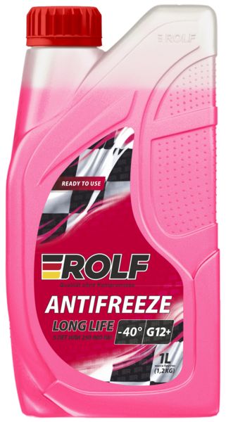 Антифриз готовый красный G12 + Rolf Antifreeze G12+ red -40 1л; 70011