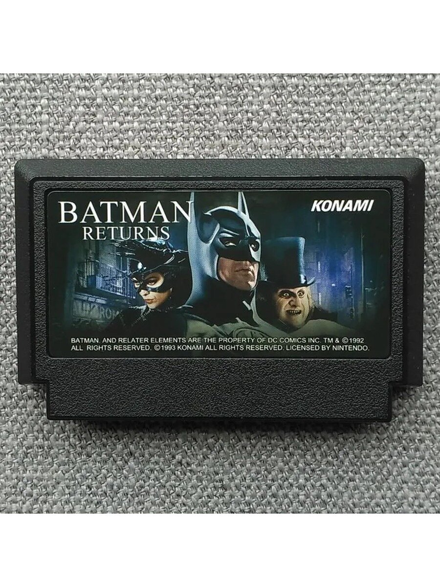 BATMAN RETURNS- Игра 8-битный картридж Famicom - игровой картридж NES (8 bit, Английская версия)