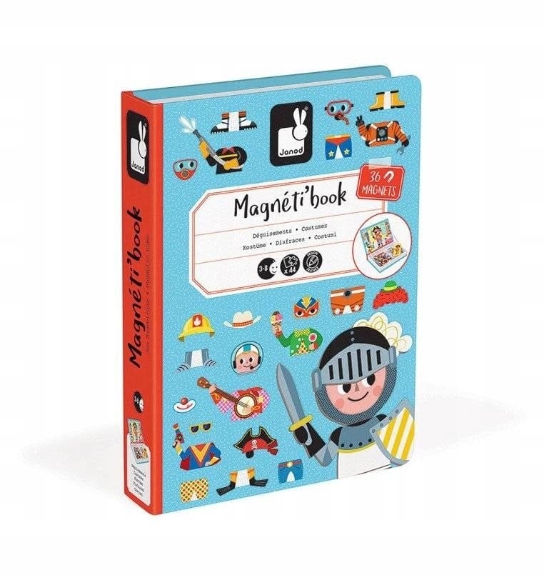 Головоломка Janod Magneti book "Костюмы мальчик", 36 магнитов
