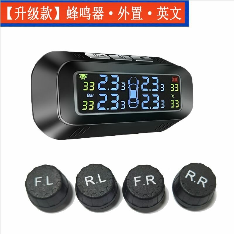 Солнечная система TPMS с внешним звуковым датчиком для автомобильного стекла - скрытая конструкция, простая установка,