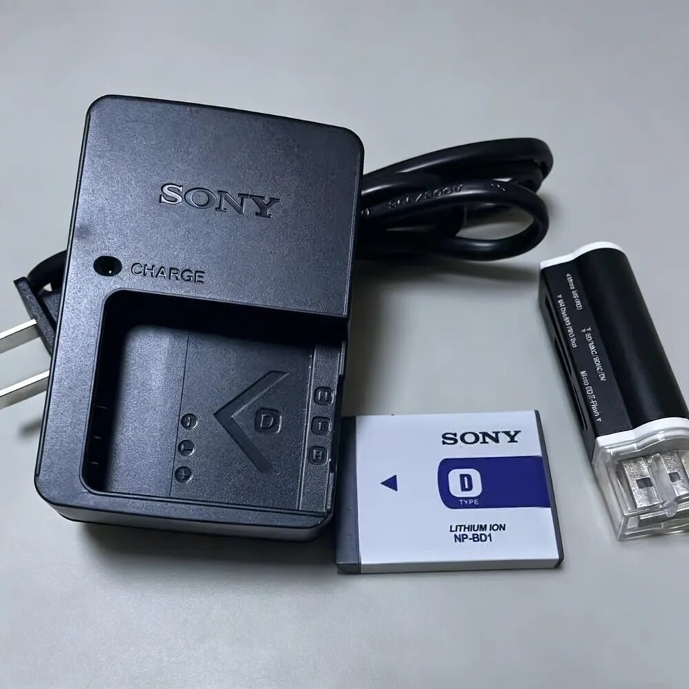 Аккумулятор NP-BD1 + зарядное устройство для фотоаппарата Sony Cyber-shot DSC-T2 T70 T90 T200 T300 T700 T900 TX1 G3