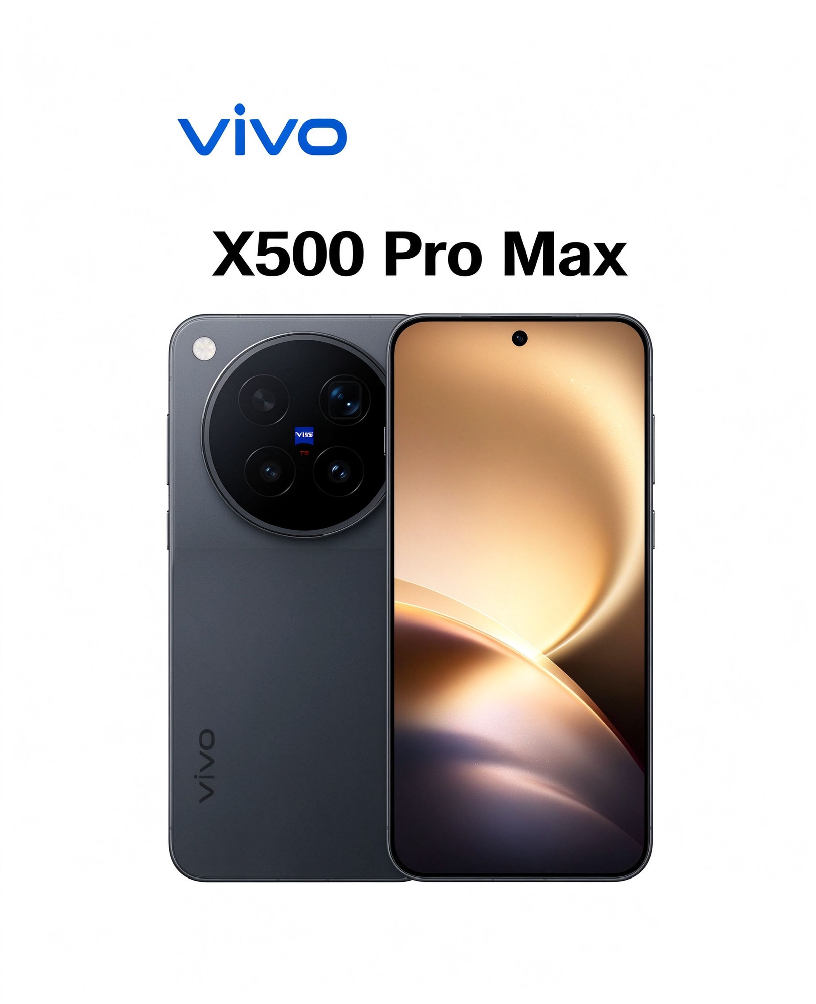 Vivo Смартфон vivo X500 Pro Max CN 12/256 ТБ, Dimensity 9600 Pro 8000 мАч AMOLED 144 Гц ZEISS 200 Мп камера 90 Вт, черное