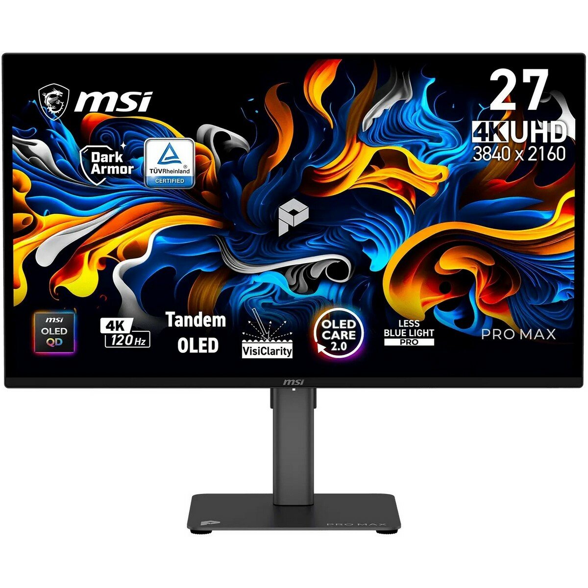 26.5" Монитор MSI PRO MAX 271UPX12G, QD-OLED, 3840x2160, 120 Гц (9S6-3PF8CA-020)