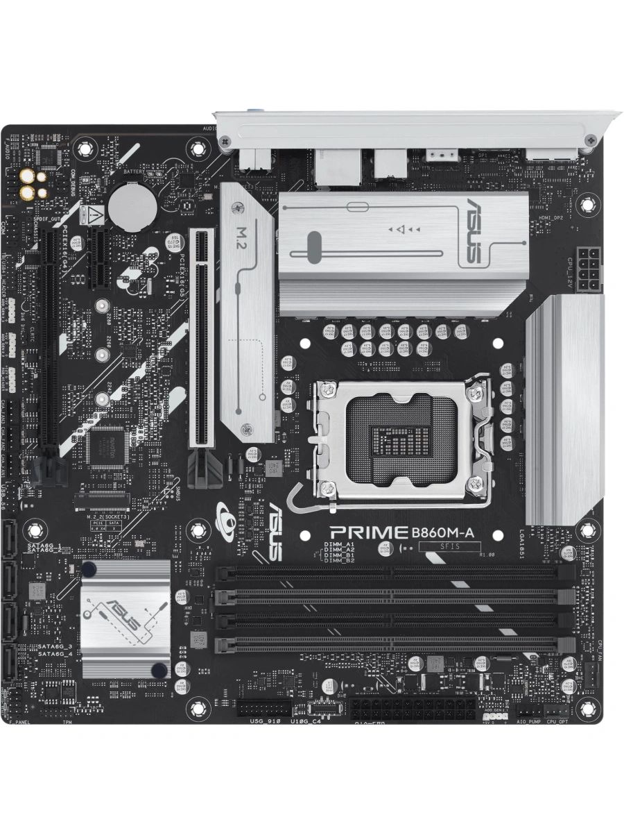 Материнская плата Asus PRIME B860M-A-CSM Soc-1851 Intel B860 4xDDR5 mATX AC`97 8ch(7.1) 2.5Gg RAID+HDMI+DP