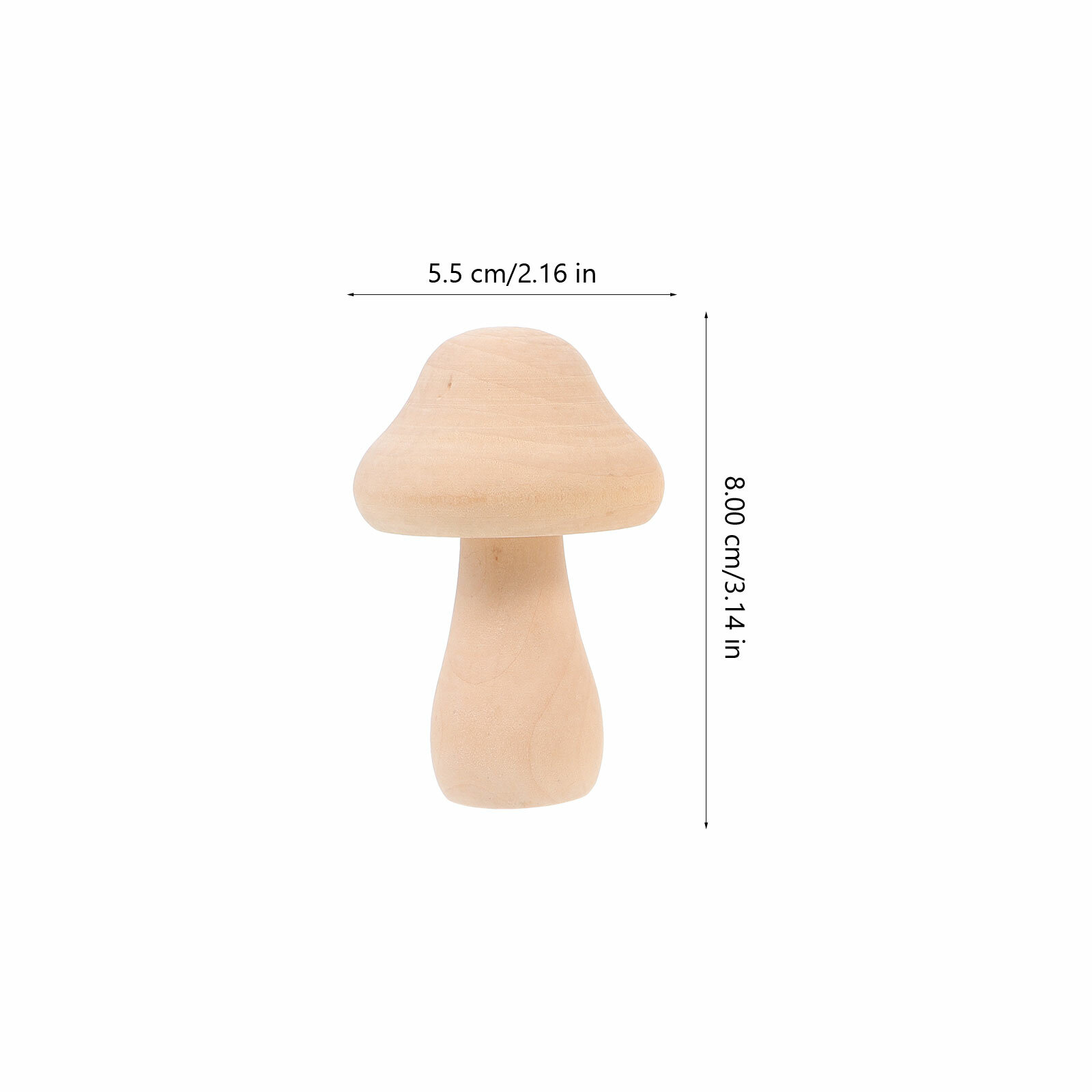12 Шт Незакрашенные Грибы Деревянные Игрушки Для Детей 8x5.5Cm