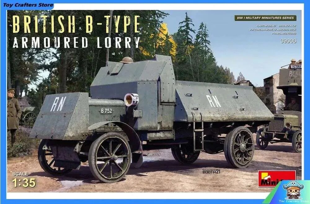 Miniart 39006 1/35 Сборная модель Бронеавтомобиль B-Type Lorry Первой мировой войны