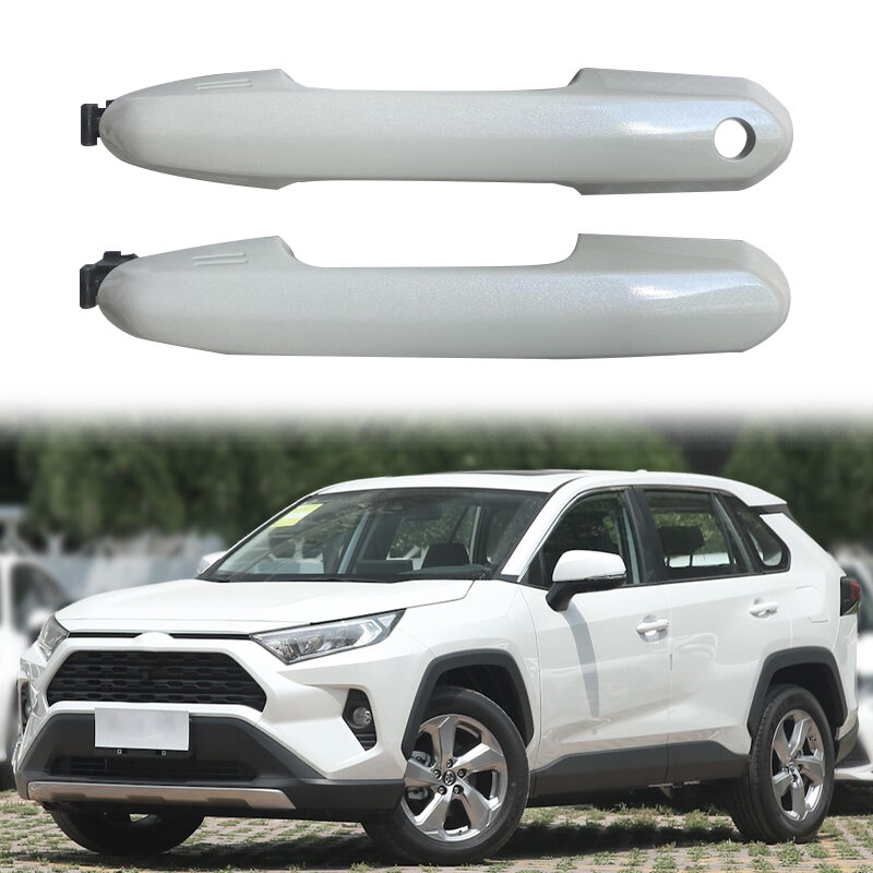 Дверная ручка для передней правой двери Toyota RAV4 2019-2022 с индукционным датчиком без отверстия, черная