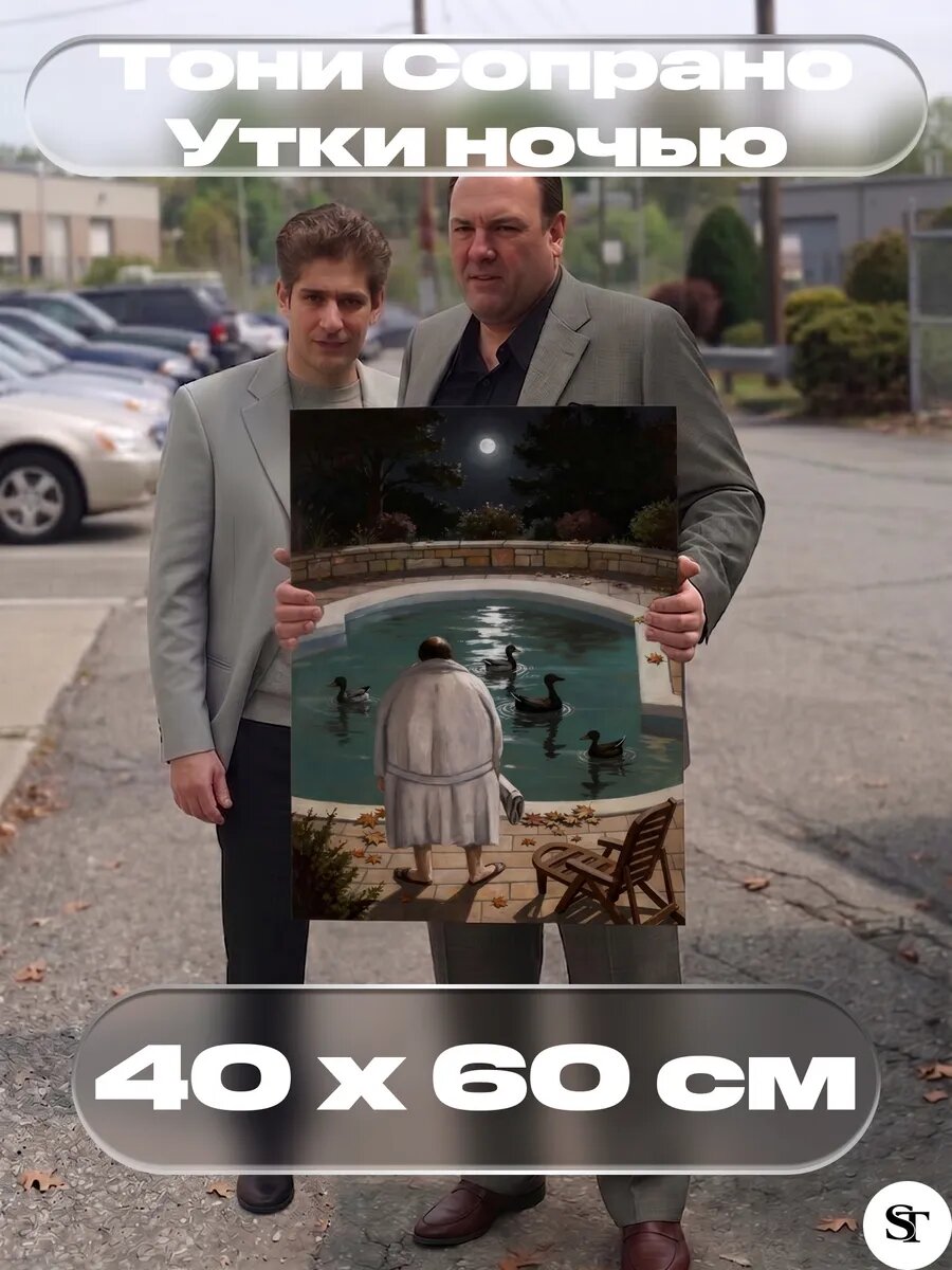Картина Тони Сопрано "Утки ночью" 40x60 см
