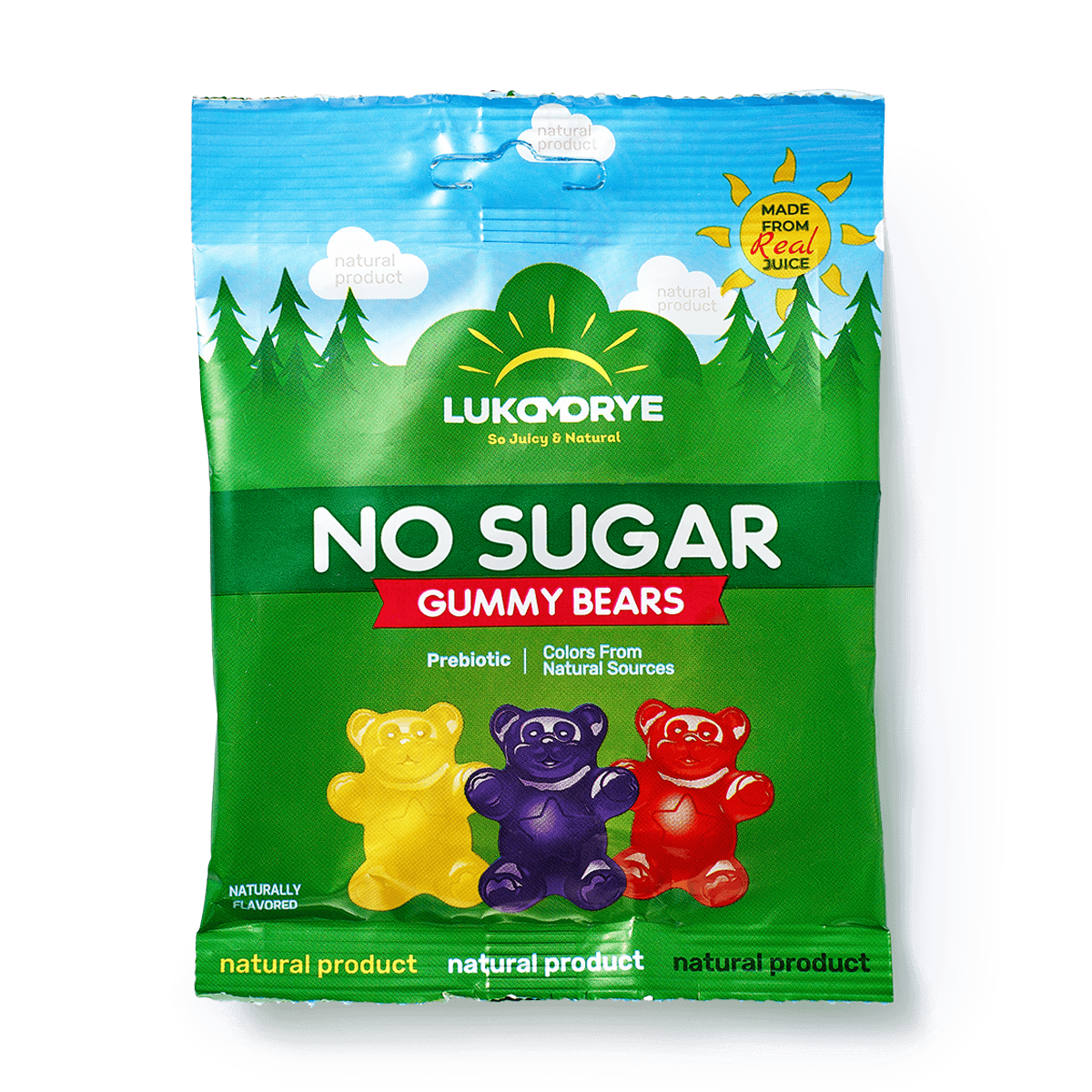 Мармелад на соках Lukomorye Gummy Bears Лесные обитатели Лукоморья без сахара