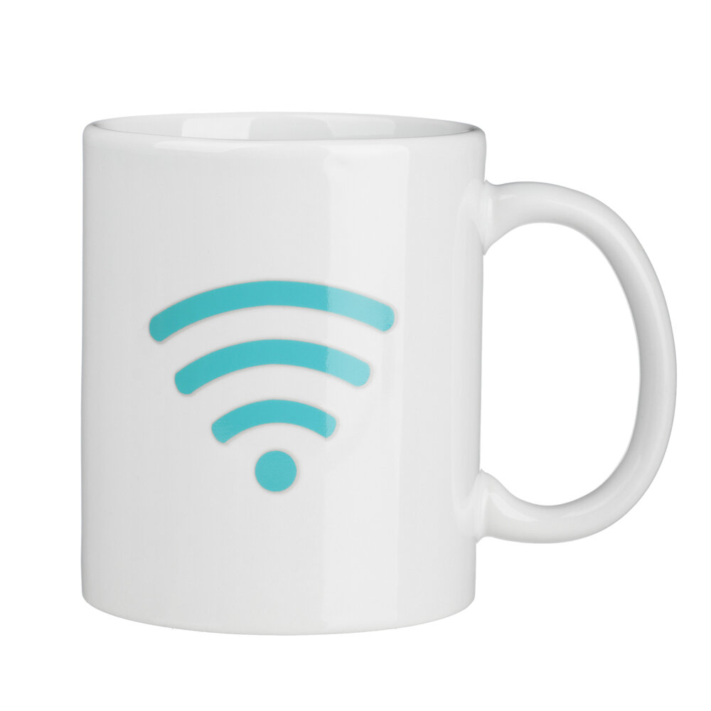 MILLIMI Wi-Fi Кружка 350 мл. с терморисунком, керамика, белый, меняет цвет рисунка