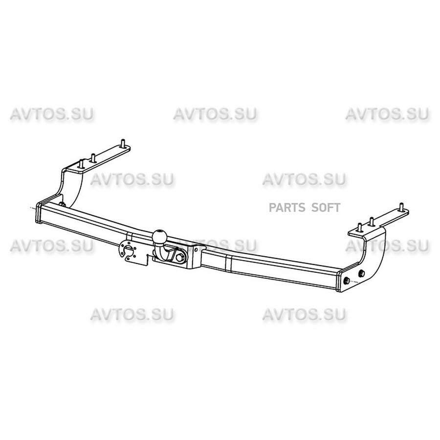ТСУ TOYOTA HIGHLANDER 20010-2014с электропровод от официального дистрибьютора, AVTOS, артикул TY38