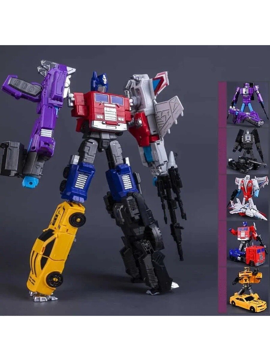 Высота 34 см, "5 в 1" Робот трансформер Серия игрушки Bruticus Devastator