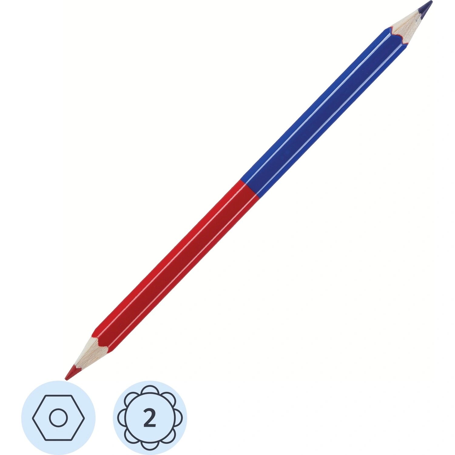 Koh-i-Noor Карандаш Koh-i-Noor красный/синий шестигранный (двусторонний)