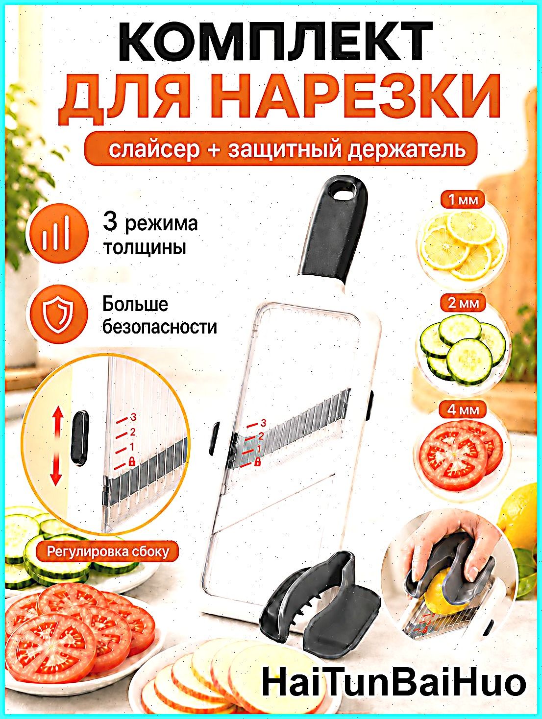 Овощерезка многофункциональная ручная, терка для мяса и сыра из нержавейки
