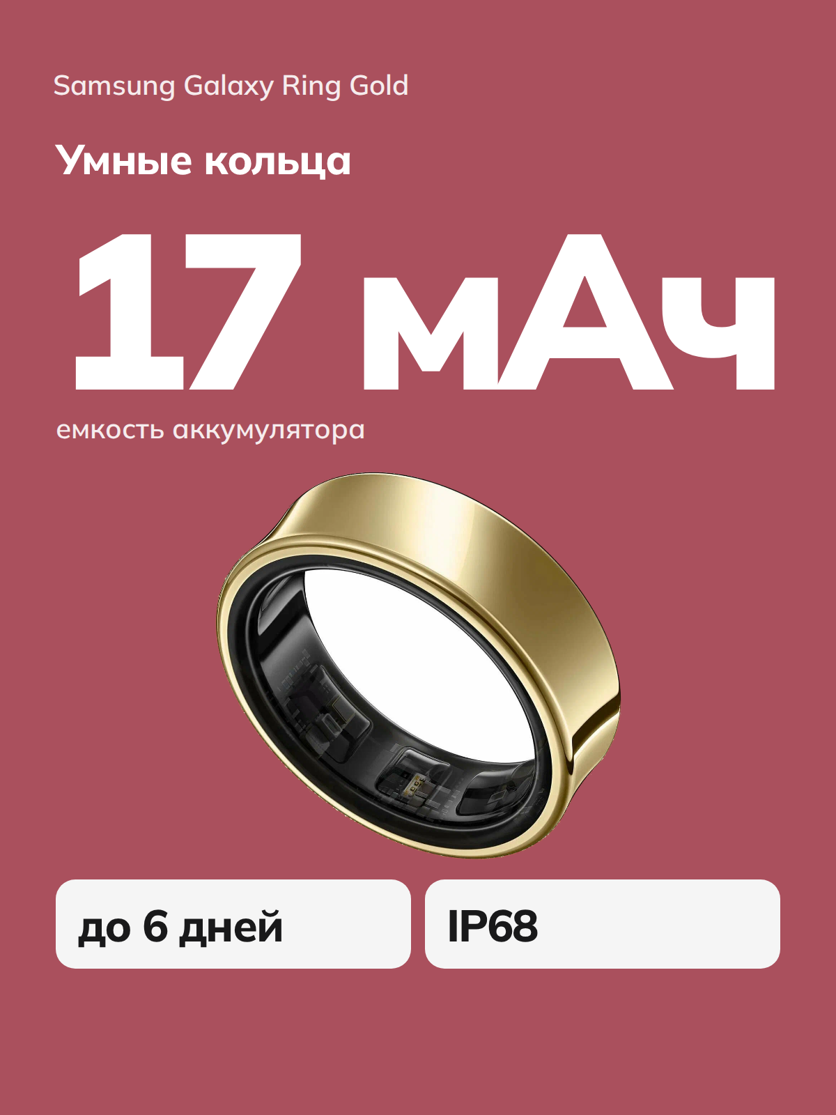Galaxy Ring SM-Q505 Titanium Gold 5