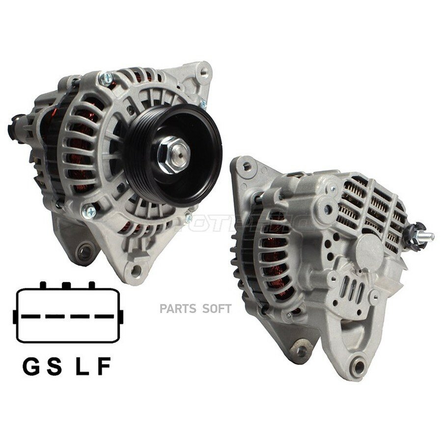 Генератор Mitsubishi Lancer 03-10 / Outlander 02-09 (4G63 12V 110A) от официального дистрибьютора, SAT, артикул ST1800A067