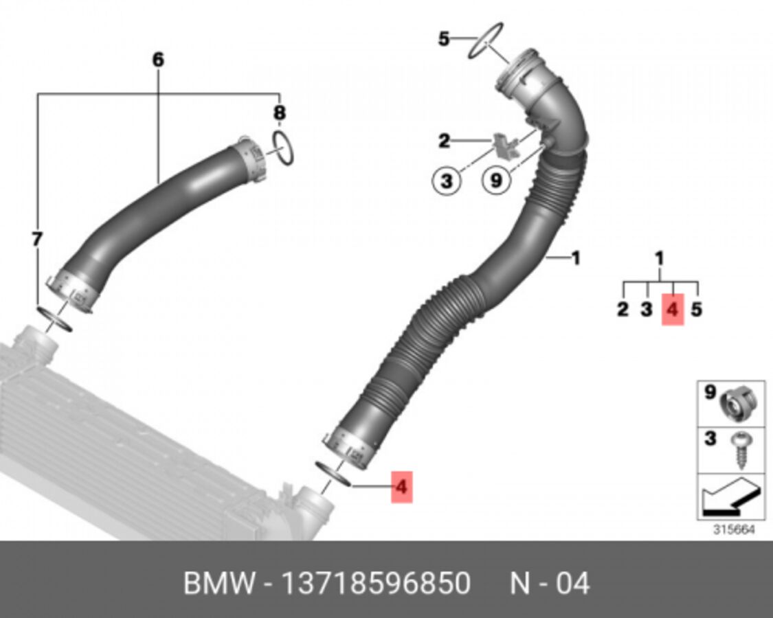 Профильное Уплотнительное Кольцо Org (BMW 13718596850)