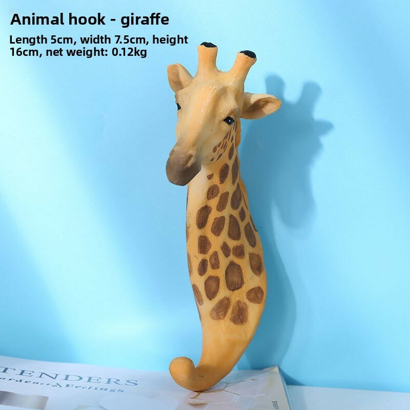 3d животное resin настенный крючок с дизайном слон зебра жираф для монтажа в доме жираф