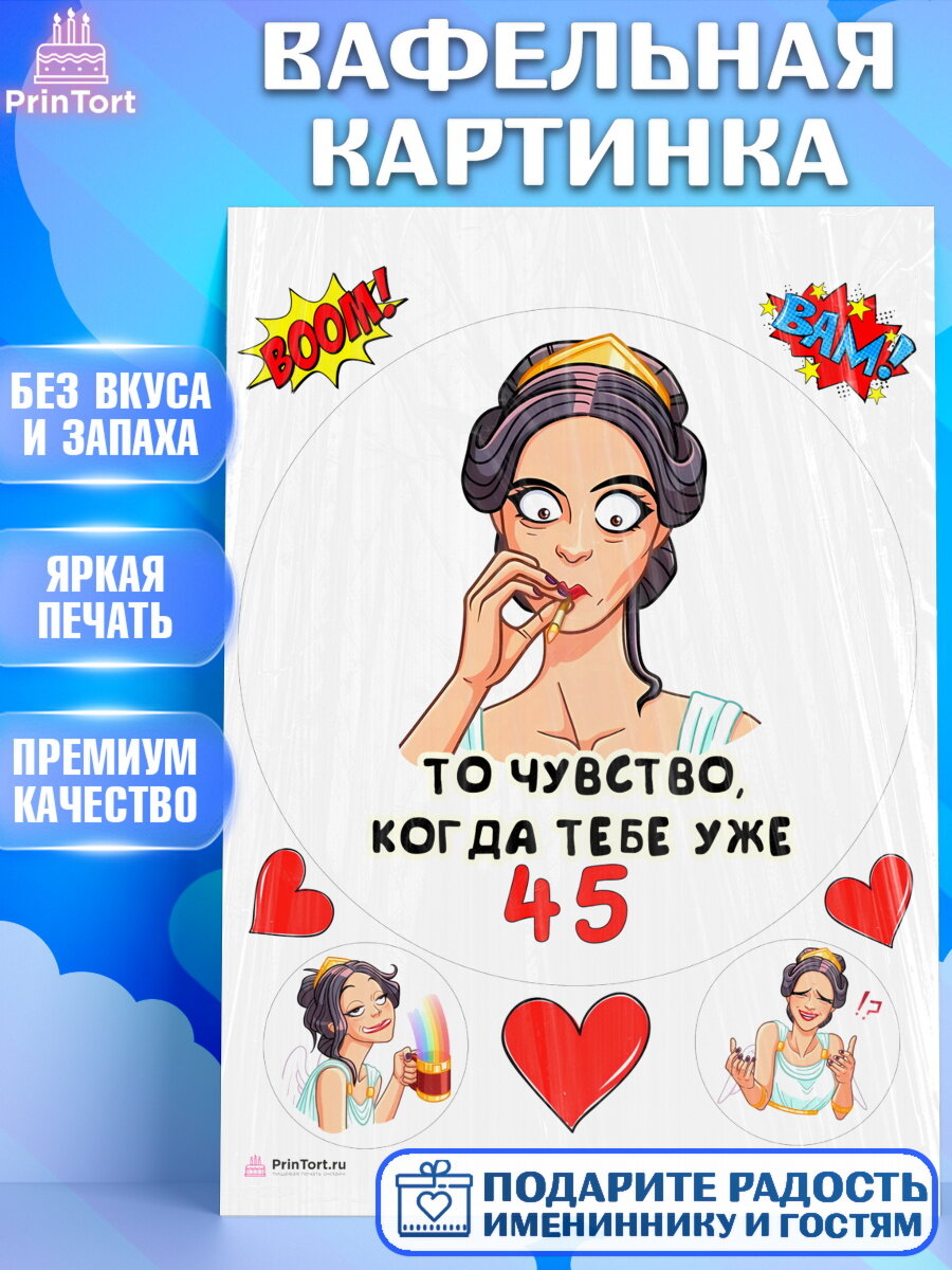 Вафельная картинка для торта с днем рождения. Украшения для торта девушке на День Рождения. Декор для выпечки PrinTort